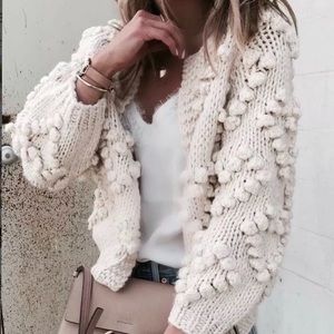 Bubble pom sweater size small